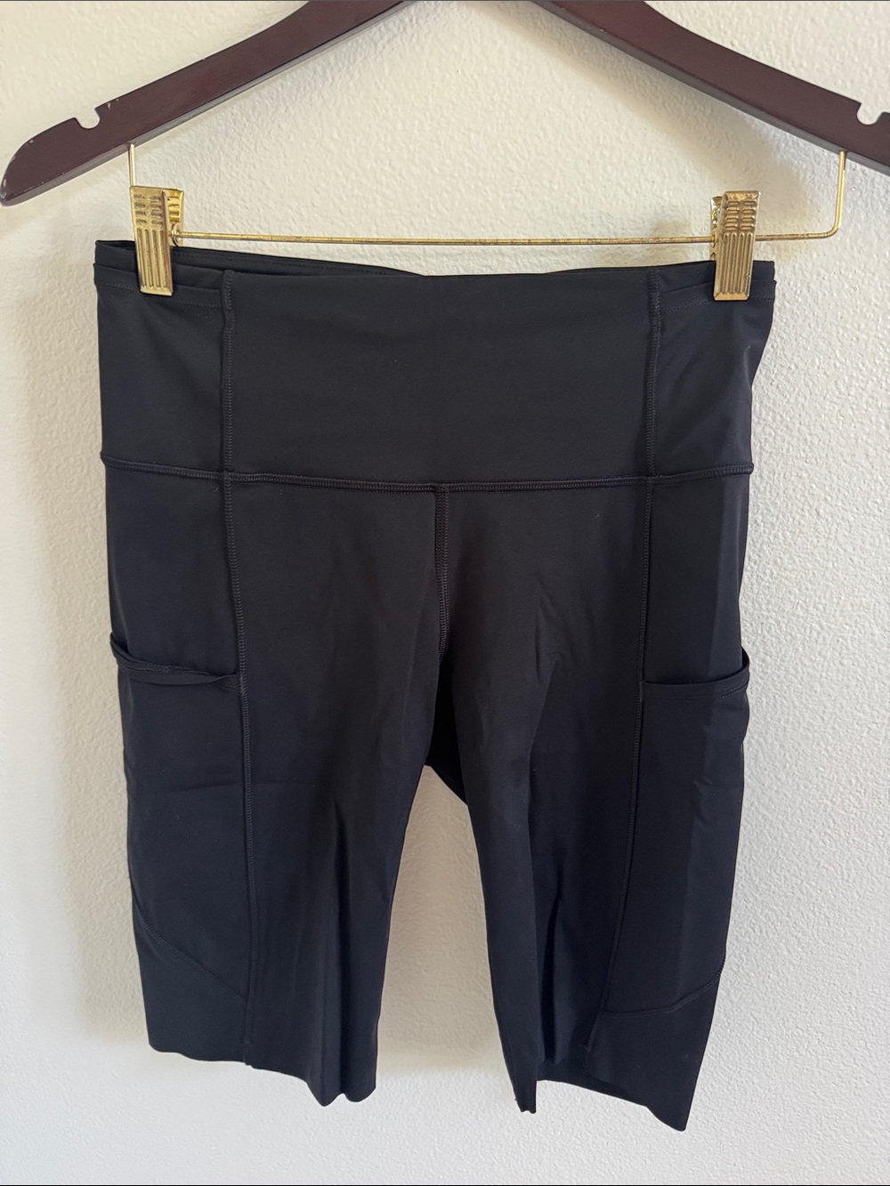 lululemon athletica Black Fast and Free High-Rise Bike Shorts with Phone Pockets